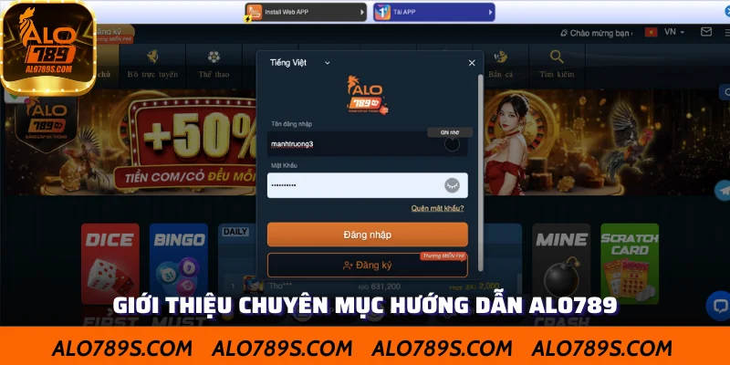 Giới thiệu mục hướng dẫn ALO789 cẩm nang chi tiết cho newbie